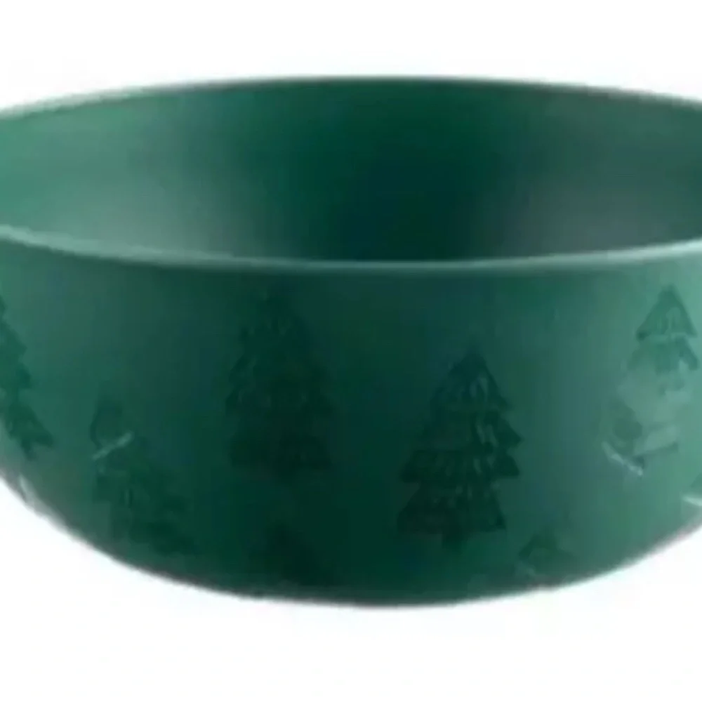 Festive Christmas Plastic Green Holiday Tree Bowls Dished Set of 12 BRAND NEW